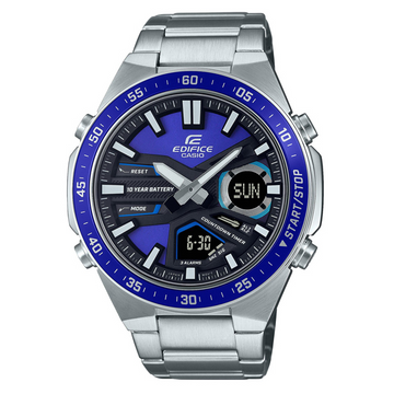 Casio Edifice EFV-C110D-2AVDF – Blue Dial Analog-Digital Men's Watch (100M Water Resistant)