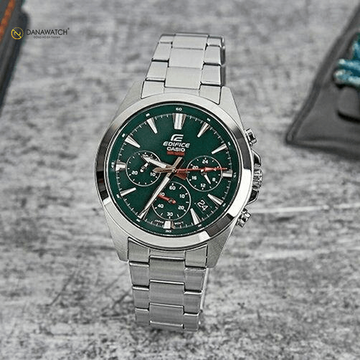 Casio Edifice EFV-630D-3AVUDF – Green Chronograph Men's Watch (Stainless Steel | 100M Water Resistance)