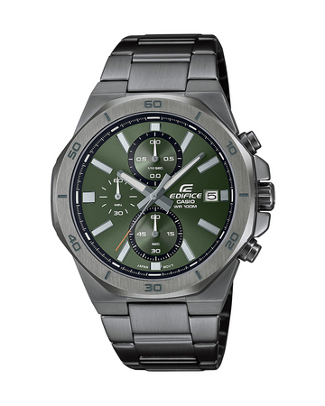 Casio Edifice EFV-640DC-3AVUDF – Men's Chronograph Stainless Steel Watch (Grey Dial | 100M Water Resistant)