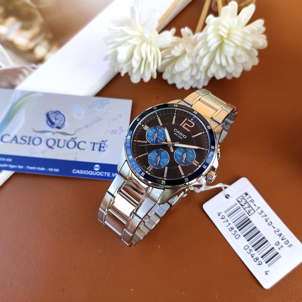 CASIO MTP-1374D-7A2VDF | NAM | DÂY THÉP | CHÍNH HÃNG | HD Watch Store