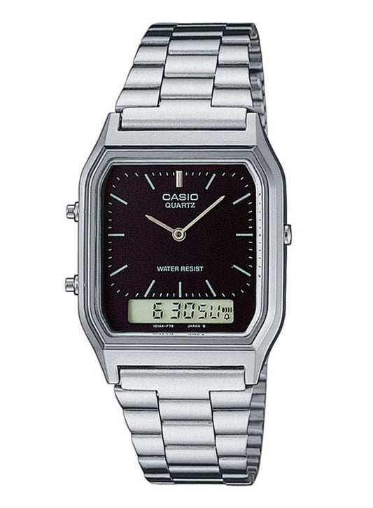 Casio - AQ-230A-1DMQ - Stainless Steel Wrist Watch for Men - Analog / Digital