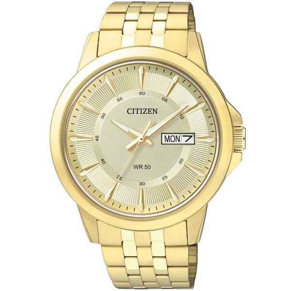 Citizen BF2013-56P Men’s Gold Stainless Steel Watch with Champagne Dial