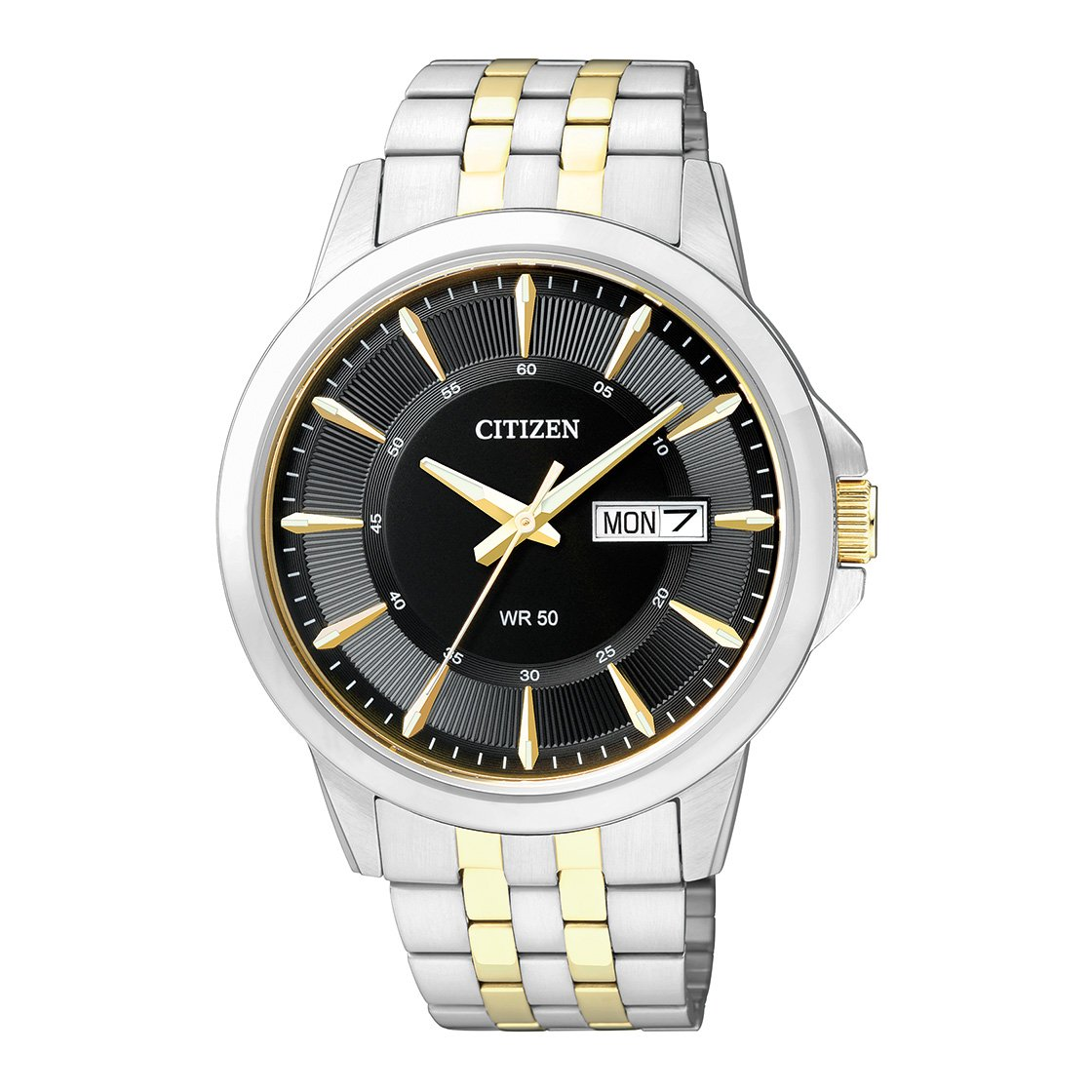 Citizen BF2018-52E Men’s Two-Tone Stainless Steel Watch with Black Dial