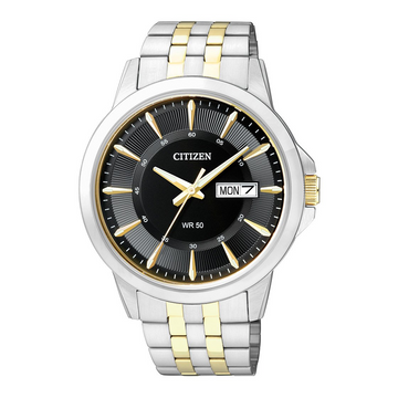 Citizen BF2018-52E Men’s Two-Tone Stainless Steel Watch with Black Dial