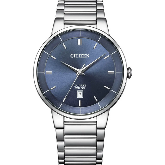 Citizen BI5120-51L Men’s Stainless Steel Watch with Blue Dial