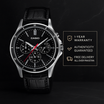 Casio - MTP-1374L-1AVDF  - Stainless Steel Wrist Watch for Men - Enticer Series