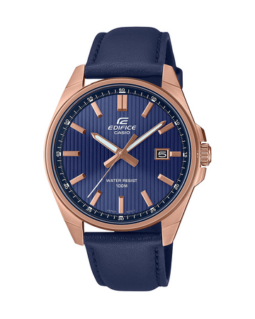 Casio Edifice EFV-150CL-2AVUDF Men’s Analog Watch – Blue Dial | Rose Gold Accents