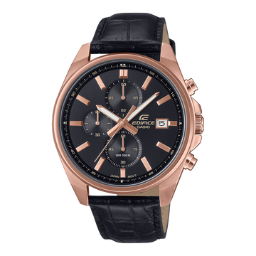 Casio Edifice EFV-610ECL-1AUDF Men’s Chronograph Watch – Black Dial | Rose Gold Accents