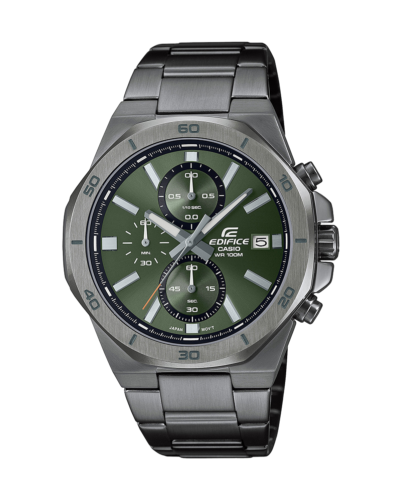 Casio Edifice EFV-640DC-3AVUDF – Men's Chronograph Stainless Steel Watch (Grey Dial | 100M Water Resistant)