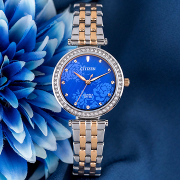 Citizen ER0218-53L Women’s Quartz Watch – Blue Dial Stainless Steel (30mm, 50M Water Resistant, Elegant Dress Style)