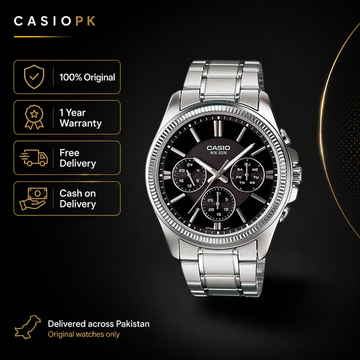 Casio - MTP-VT01B-1BUDF - Stainless Steel Wrist Watch for Men