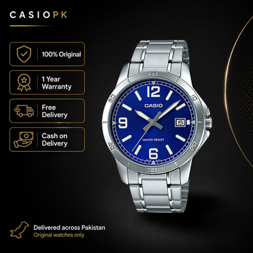 Casio - MTP-V004D-2BUDF - Stainless Steel Wrist Watch for Men