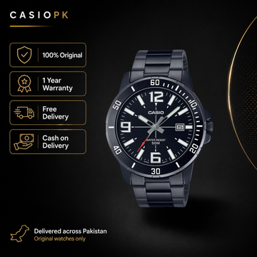 Casio - MTP-VD01B-1BVUDF - Stainless Steel Wrist Watch for Men