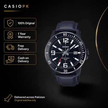 Casio - MTP-VD01BL-1BVUDF - Stainless Steel Wrist Watch for Men