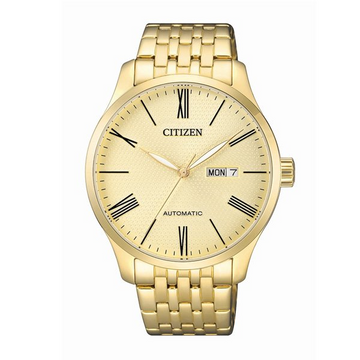 Citizen NH8352-53P Men’s Automatic Gold Stainless Steel Watch with Champagne Dial