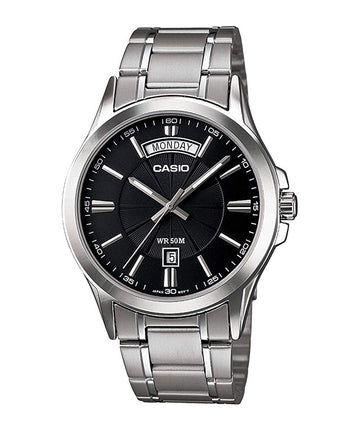 Casio - MTP-1381D-1AVDF - Stainless Steel Wrist Watch for Men - Silver & Black