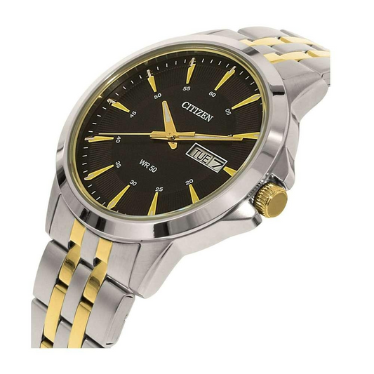 Citizen BF2018-52E Men’s Two-Tone Stainless Steel Watch with Black Dial