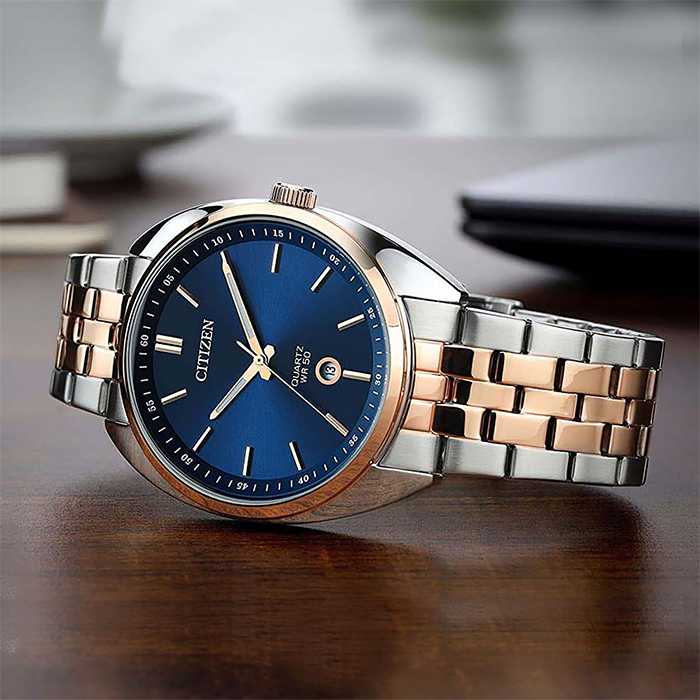 Citizen BI5096-53L Men’s Stainless Steel Watch with Blue Dial