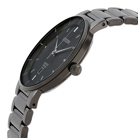 Citizen BI5127-51H Men’s Black Stainless Steel Watch with Grey Dial