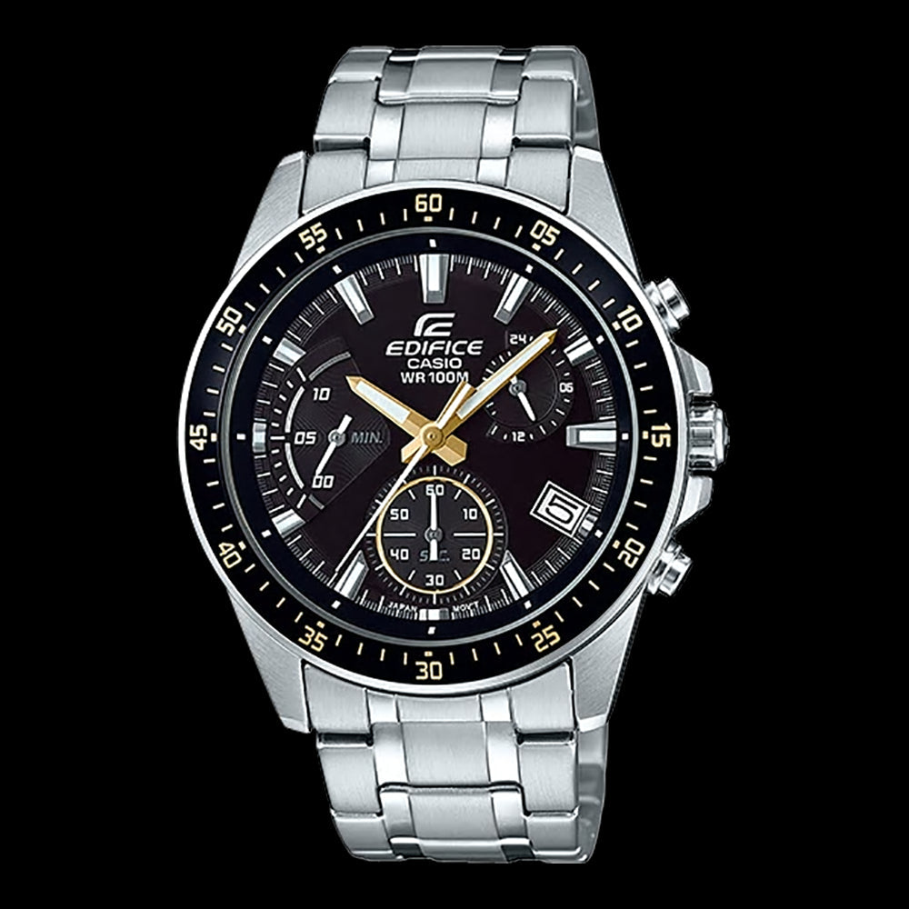 Casio Edifice EFV-540D-1A9VUDF – Men's Chronograph Stainless Steel Watch (100M Water Resistant)
