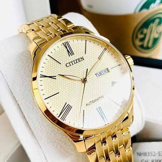 Citizen NH8352-53P Men’s Automatic Gold Stainless Steel Watch with Champagne Dial