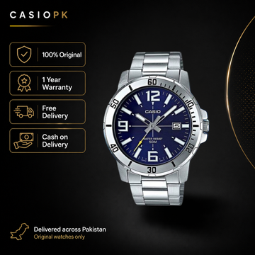 Casio - MTP-VD01D-2BVUDF - Stainless Steel Wrist Watch for Men