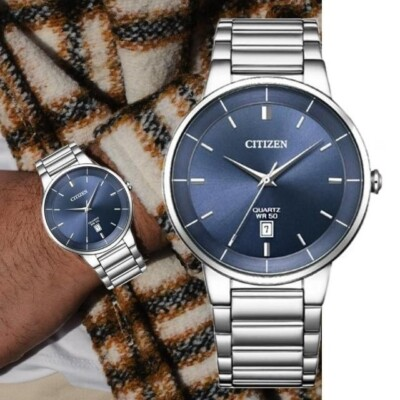 Citizen BI5120-51L Men’s Stainless Steel Watch with Blue Dial